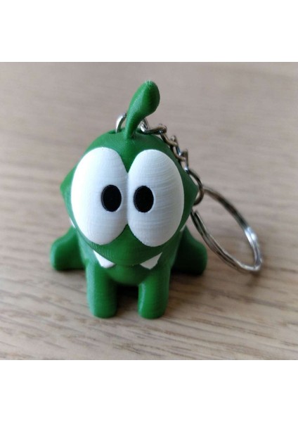 Om Nom Keychain (Çok Malzemeli) (Sadece Plastik Aparattır) 3D