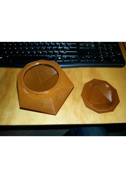 Vida Üst D20 Zar Kutusu V2 Remixed (Sadece Plastik Aparattır!!!) 3D