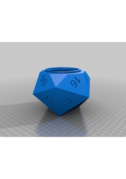 Vida Üst D20 Zar Kutusu V2 Remixed (Sadece Plastik Aparattır!!!) 3D modelleri