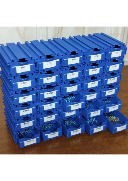 Elektronik Bileşenler Için Modüler Çekmece (Vazo Modu) (Sadece Plastik Aparattır!!!) 3D