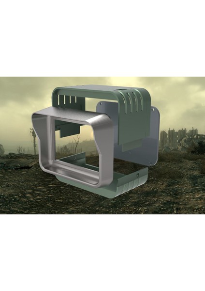 Ahududu Pi & 3.5 "ekran Havalandırması Için Serpinti Duvar Tarzı Termik Kasa (Sadece Plastik Aparattır!!!) 3D modelleri