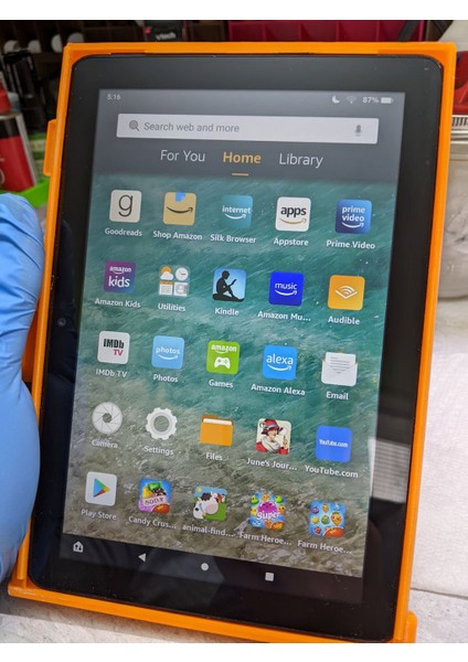 Amazon Fire 7 Tablet Artrit Destek Yardımı (Sadece Plastik Aparattır!!!) 3D modelleri