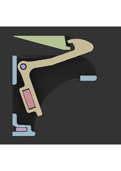 Manyetik Bebek Geçirmez Çekmece Kilidi (Sadece Plastik Aparattır!!!) 3D