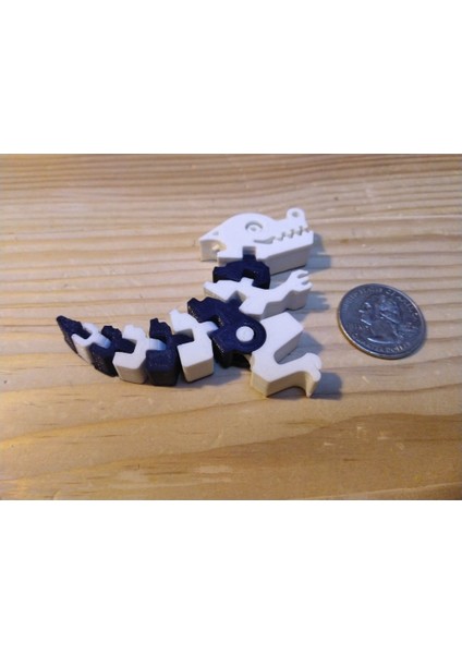 Flexi Dino Keychain Remix (Sadece Plastik Aparattır!!!) 3D
