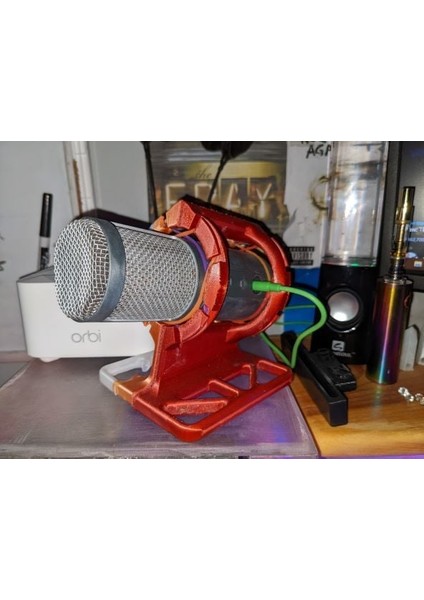 Mikrofon Standı (Herhangi Bir 50 mm Loş Mikrofonla Çalışır) (Atrx) (Sadece Plastik Aparattır!!!) 3D