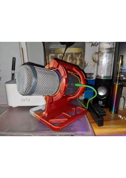 Mikrofon Standı (Herhangi Bir 50 mm Loş Mikrofonla Çalışır) (Atrx) (Sadece Plastik Aparattır!!!) 3D