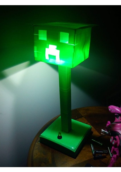 Creeper Masa Lambası (Minecraft) (Sadece Plastik Aparattır!!!) 3D