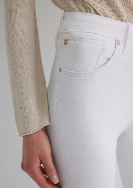 Kendra Gold Premium Beyaz Jean Pantolon 1074686459