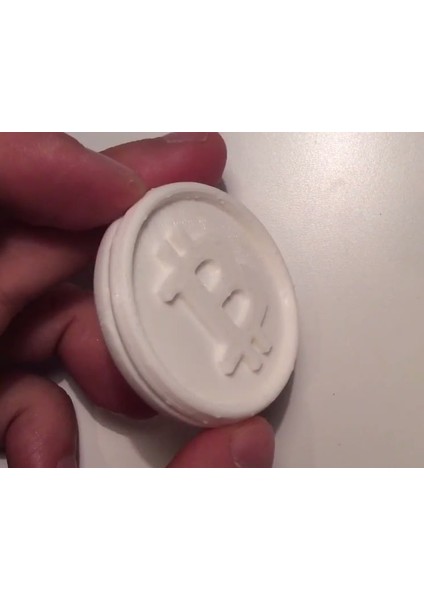 Bitcoin Nfc Madeni Para / Etiket (Sadece Plastik Aparattır!!!) 3D