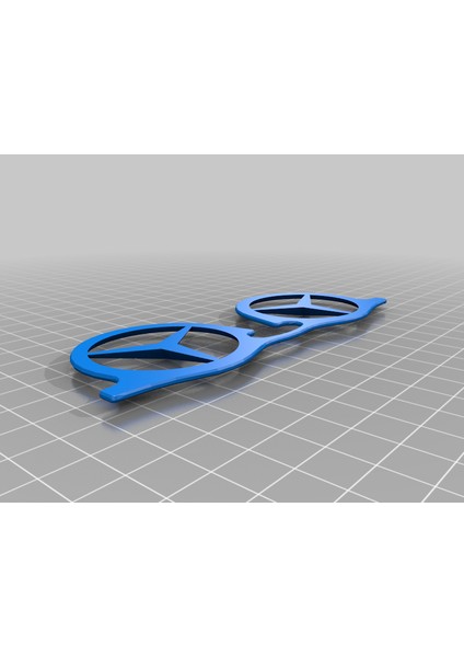 Mercedes Logo Gözlükleri (Sadece Plastik Aparattır!!!) 3D