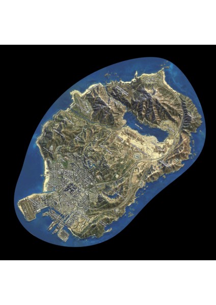 Bir Tabandaki Gta 5 Haritası (Sadece Plastik Aparattır!!!) 3D