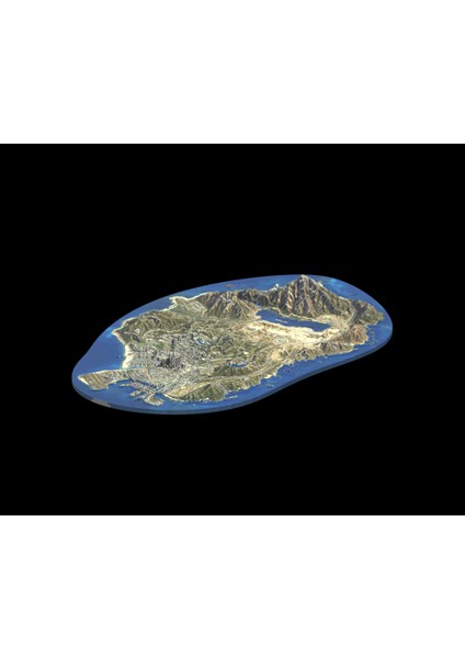 Bir Tabandaki Gta 5 Haritası (Sadece Plastik Aparattır!!!) 3D modelleri
