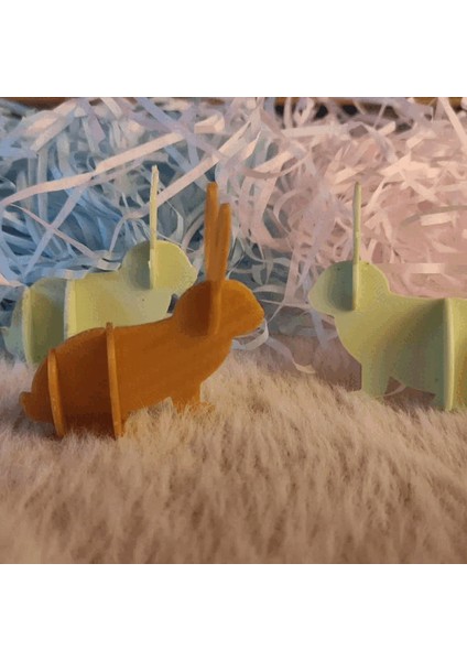 Paskalya Tavşanı Kart Heykeli (Sadece Plastik Aparattır!!!) 3D indirimleri