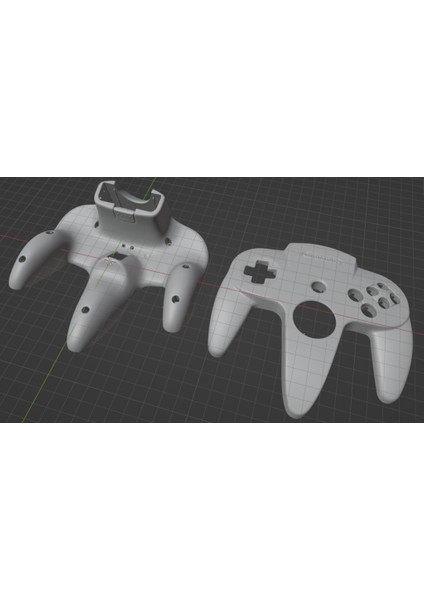 N64 Kontrolör Kabuğu (Sadece Plastik Aparattır!!!) 3D
