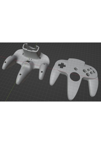 N64 Kontrolör Kabuğu (Sadece Plastik Aparattır!!!) 3D