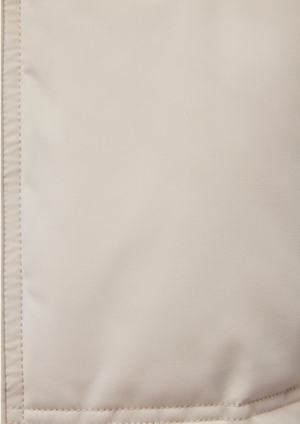 Kapüşonlu Bej Şişme Mont 1110445-70143