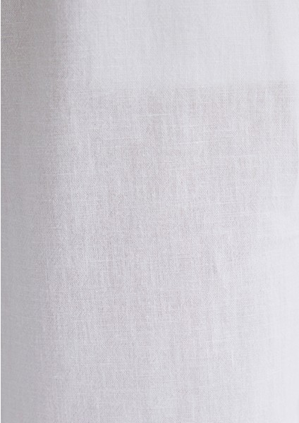 Keten Karışımlı Beyaz Pantolon 1010686-620