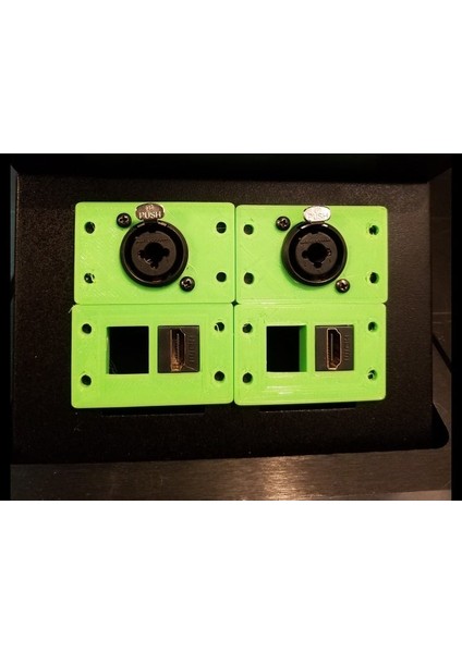 IPS - Montaj Plakaları; Xlr, Keystone, Boşluklar (Sadece Plastik Aparattır!!!) 3D