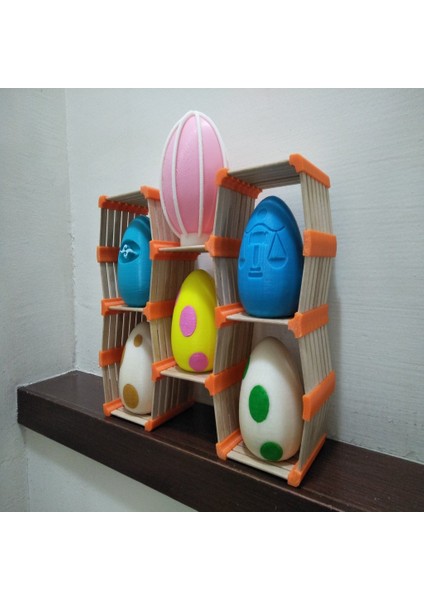 Sürpriz Yumurta Için Popsicle Sopa Rafı (Sadece Plastik Aparattır!!!) 3D