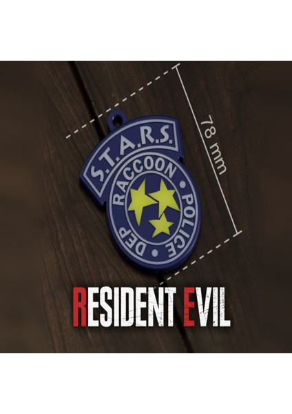 Resident Evil -Badge R.p.d. - S.t.a.r.s (Sadece Plastik Aparattır!!!) 3D