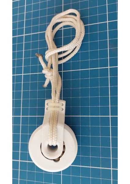 Çift Bilyalı Rulmanlı Kirpik Blok / Kasnak Bloğu (Piyasada 6 mm Plastik Cilalı Toplar Mevcuttur) (Sadece Plastik Aparattır!!!) 3D indirimleri