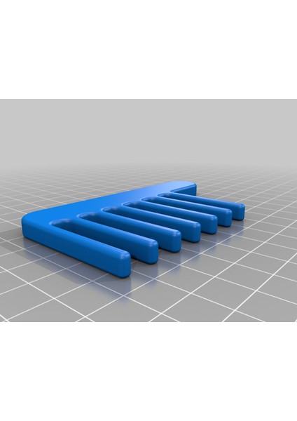 Geniş Bir Dişli Küçük Tarak (Sadece Plastik Aparattır!!!) 3D