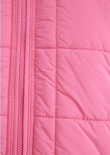 Dik Yaka Pembe Şişme Mont 1110260-86413