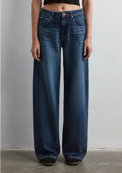 Siena Iconic Puslu Koyu Mavi Jean Pantolon 1010763-87748