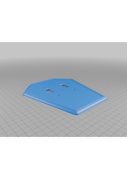 Tabut Çift Işık Anahtarı Plakası (Sadece Plastik Aparattır!!!) 3D fiyatları