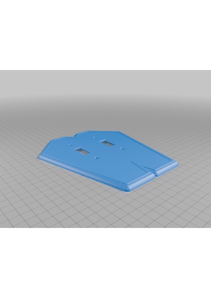 Tabut Çift Işık Anahtarı Plakası (Sadece Plastik Aparattır!!!) 3D modelleri
