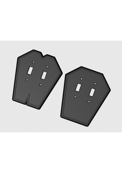 Tabut Çift Işık Anahtarı Plakası (Sadece Plastik Aparattır!!!) 3D fırsatları