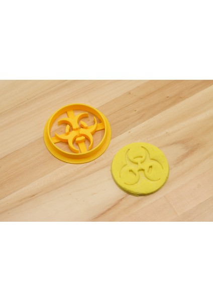 Atom, Biyolojik Tehlike, Nükleer Işaretler Çerez Kesiciler (Sadece Plastik Aparattır!!!) 3D indirimleri