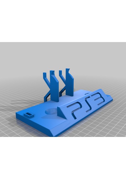 Ps3 Logosu ile Ps3 Dualshock Denetleyici Stand (Sadece Plastik Aparattır!!!) 3D modelleri