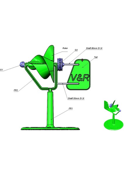 V&r Yeni Nesil Rüzgar Jeneratörü (Sadece Plastik Aparattır!!!) 3D fırsatları