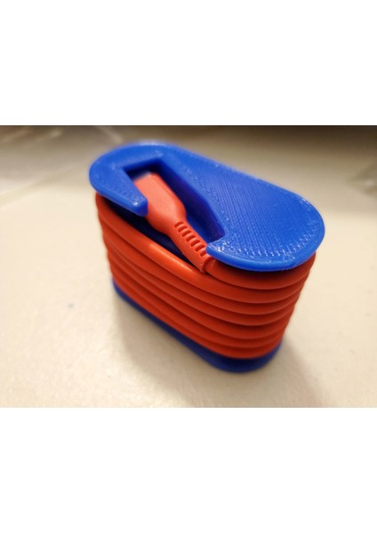 Pinecil Kırmızı Usb-C Kablosu İçin 1m Kablo Makarası (Yeni ve Geliştirilmiş Versiyon) (Sadece Plastik Aparattır) 3D