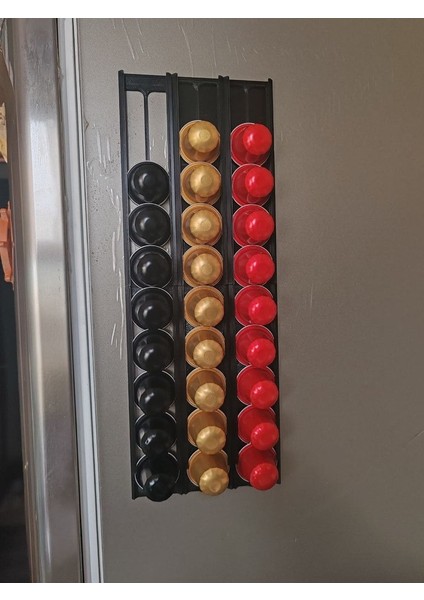 Nespresso Kapsül Tutucu - Manyetik Duvar Versiyonu (Sadece Plastik Aparattır) 3D