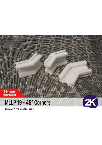 Modüler LED Işık Profili, Mllp 19, 45 ° Corners Eklenti (Sadece Plastik Aparattır) 3D modelleri