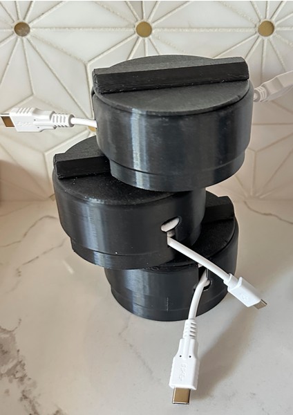 USB Kablo Makarası V2.0 İçin Istiflenebilir Kapak (Sadece Plastik Aparattır) 3D fiyatları