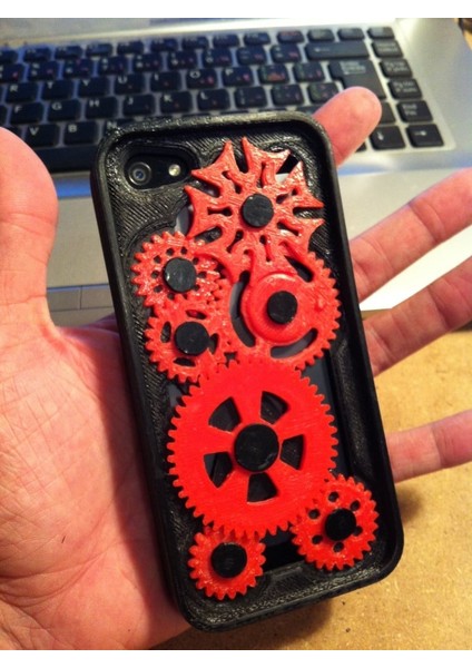 Cenevre Mekanizması ile iPhone 5 Dişli Kılıfı (Sadece Plastik Aparattır) 3D