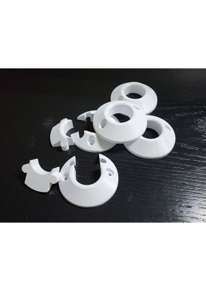 Kilitli Üstte Dolap Çubuğu Tutucu (Sadece Plastik Aparattır) 3D
