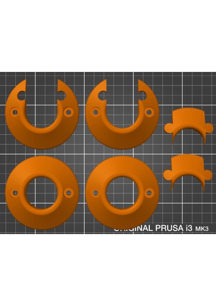 Kilitli Üstte Dolap Çubuğu Tutucu (Sadece Plastik Aparattır) 3D indirimleri
