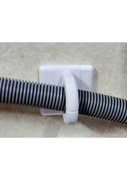Bulaşık Makinesi Tahliye Hortumu Duvar Kancası (Sadece Plastik Aparattır!!!) 3D