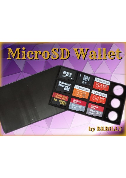 Microsd Kart Cüzdanı (Yerinde Kilitler) (Sadece Plastik Aparattır!!!) 3D
