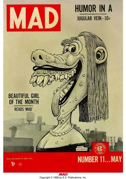 Lena The Sırtlan, Mad #11, Mayıs 1954 - Basil Wolverton (Sadece Plastik Aparattır!!!) 3D modelleri
