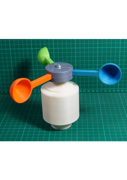Radyo Veya Wifi Anemometre (Sadece Plastik Aparattır!!!) 3D