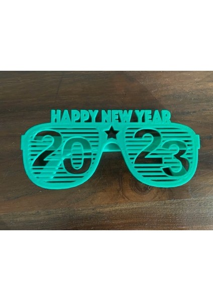 2023 Mutlu Yıllar Parti Gözlükleri (Sadece Plastik Aparattır!!!) 3D