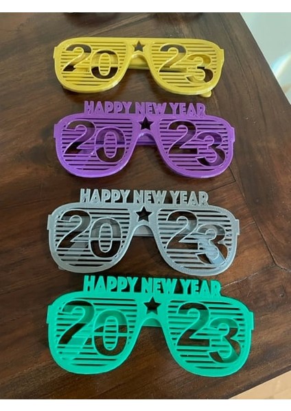 2023 Mutlu Yıllar Parti Gözlükleri (Sadece Plastik Aparattır!!!) 3D modelleri