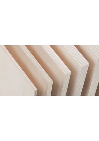 10X20 cm Kavak Kontraplak, 6 mm Kalınlık, Tek Parça, Dayanıklı ve Hafif Yapı