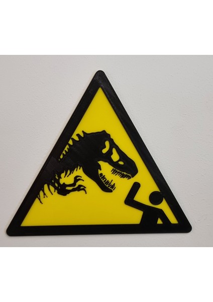 Iso 7010 Stil Jurassic Park Uyarı Işareti (Sadece Plastik Aparattır) 3D fiyatları