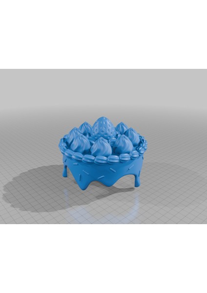 Çilek Kek Saklama Kutusu (Sadece Plastik Aparattır) 3D modelleri